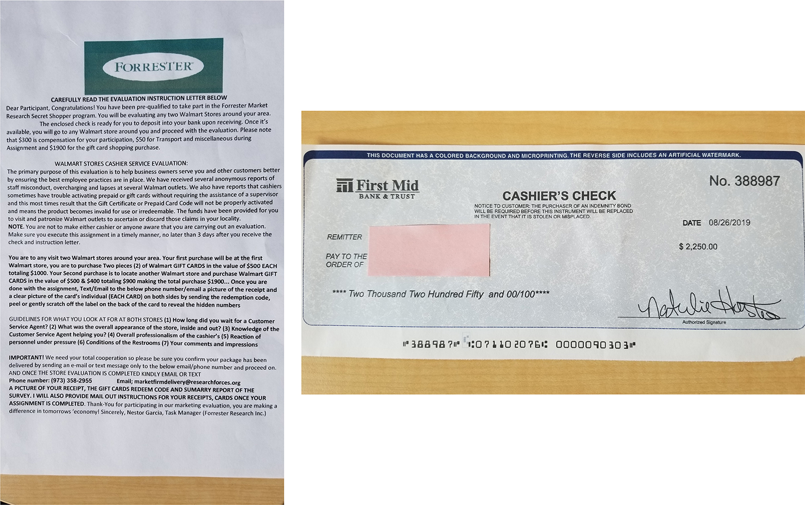 Signs that this is a fraudulent letter: <br />Outdated logo<br />Poor grammar<br />Poor spelling